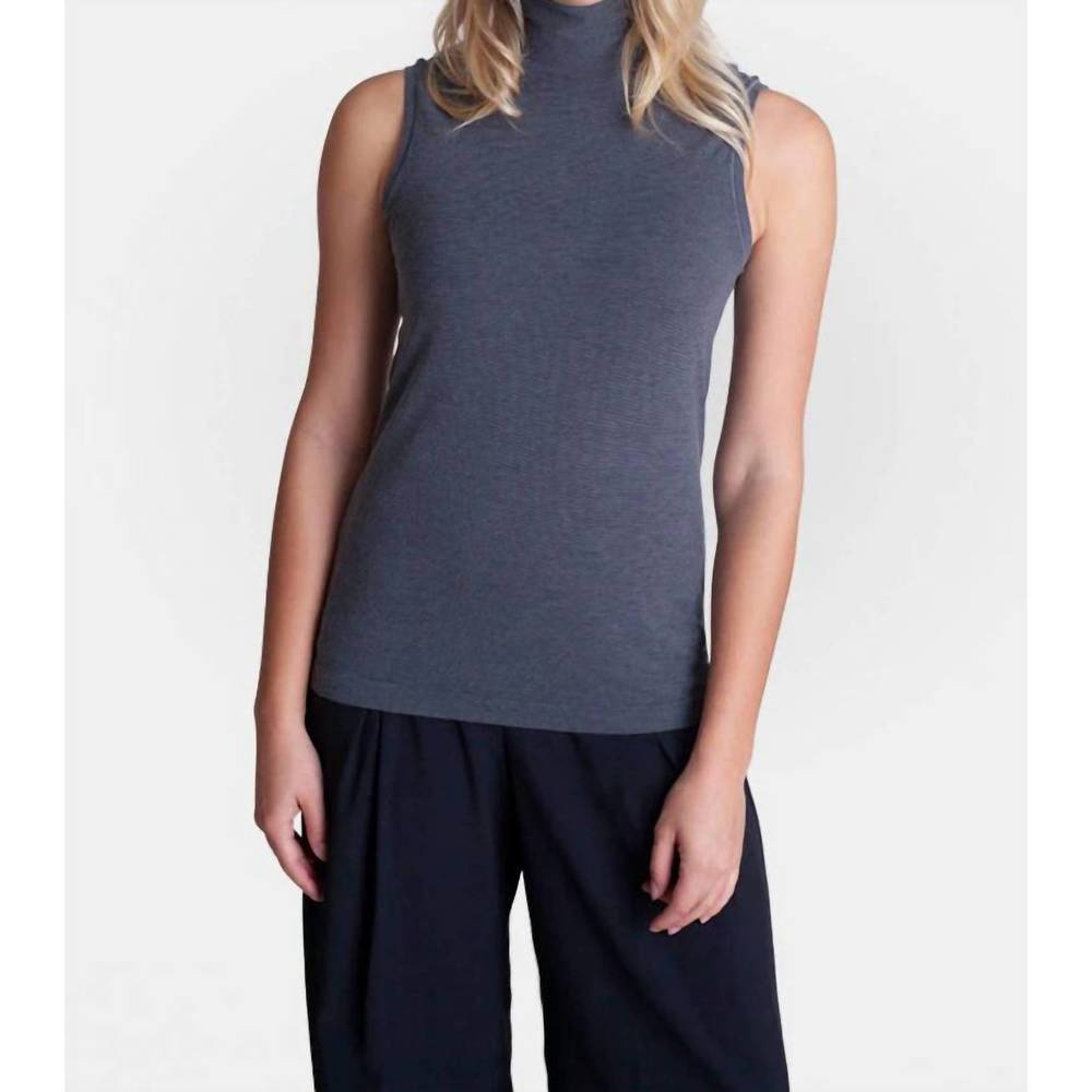 NEW BUKI sleeveless turtleneck shirt in black